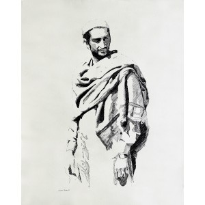 Zameer Hussain, 22 X 28 Inch, Pen ink on paper, Figurative Painting -AC-ZAH-065